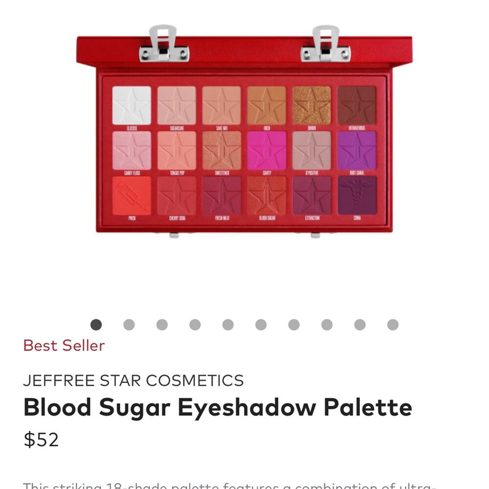 JEFFREE STAR COSMETICS Blood Sugar Eyeshadow Palette New!